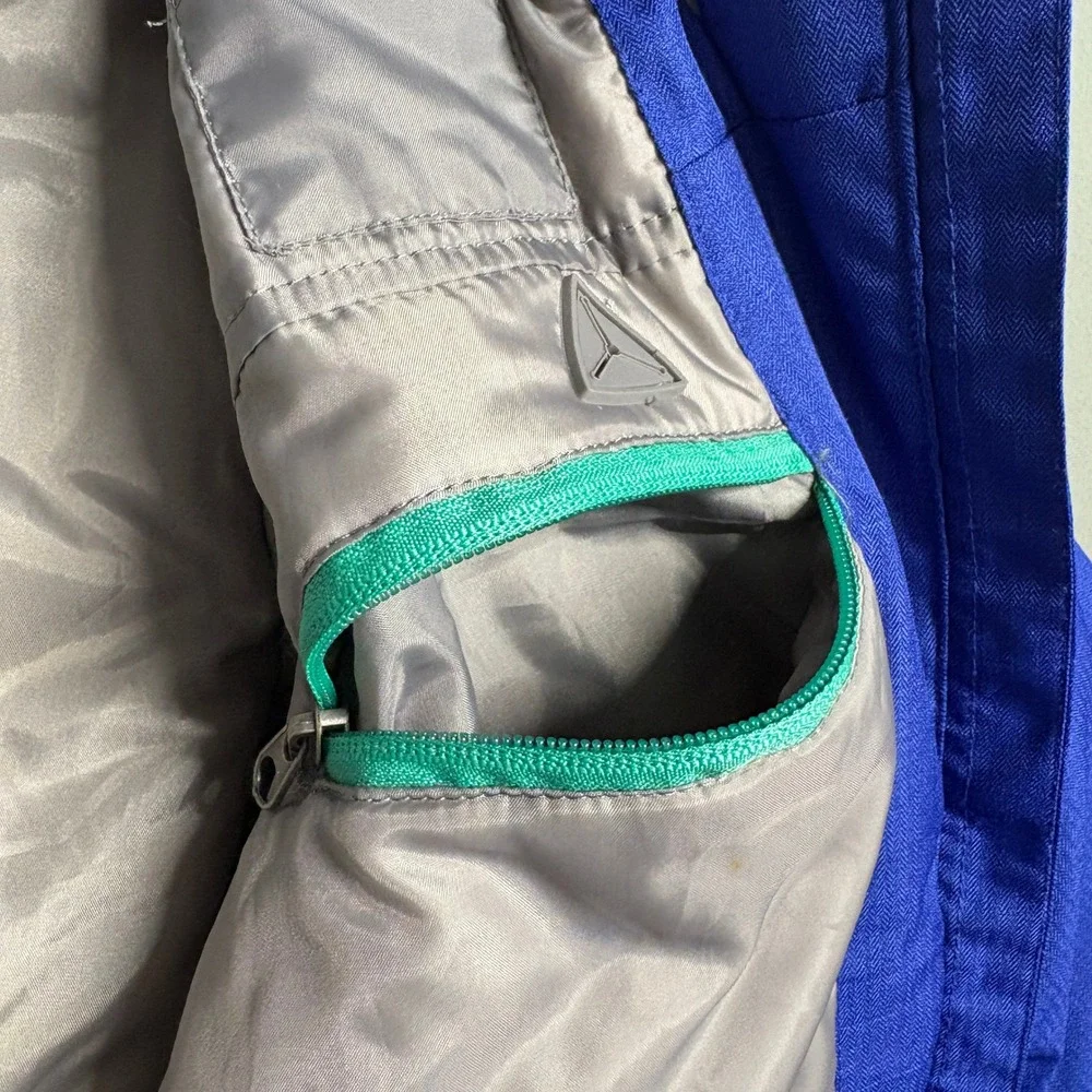 Firefly Girl's Hooded Winter Snowboard Ski Jacket, Blue with Yellow Zipper‎